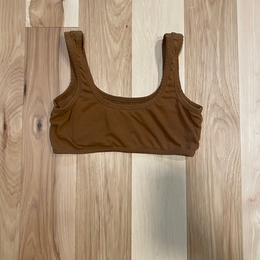 ARQ brown wide strap bra